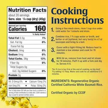 Organic Basmati Rice – Lundberg White Rice, Fluffy & Aromatic