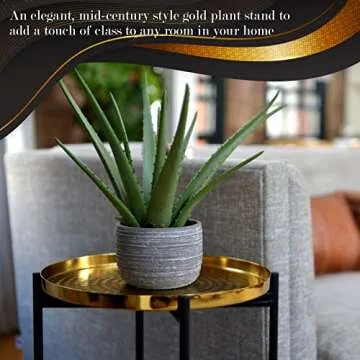 WALBROOK Gold Accent Table for Bedroom & Living Room