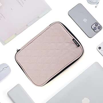 BELALIFE Portable Travel Cable Organizer Bag, Tech Storage Bag for Cord, Charger, Phone, Earphone, Hard Drive, USB, SD Card and Electronic Accessories, Pink