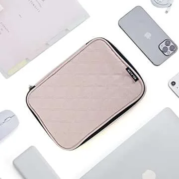 BELALIFE Portable Travel Cable Organizer Bag, Tech Storage Bag for Cord, Charger, Phone, Earphone, Hard Drive, USB, SD Card and Electronic Accessories, Pink