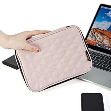 BELALIFE Portable Travel Cable Organizer Bag, Tech Storage Bag for Cord, Charger, Phone, Earphone, Hard Drive, USB, SD Card and Electronic Accessories, Pink