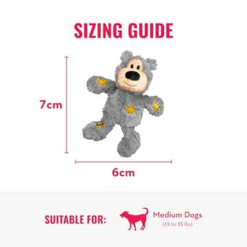 KONG Classic & Wild Knots Bear Combo Pack - Unique & Fun Dog Toys for Hours of Play - Classic Toy Can Be Stuffed with Dog Treats - for Medium Dogs