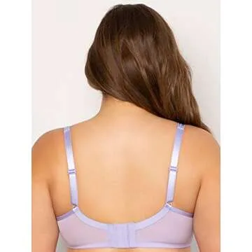 Curvy Couture Curvy Couture Women's Tulip Sexy Lace Plus Size Push Up Bra , Lavender Mist, 42DDD