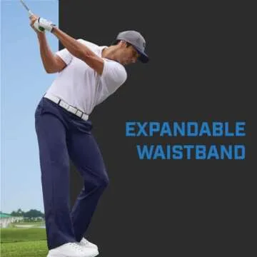 PGA TOUR Men's Golf Pants with Expandable Waistband