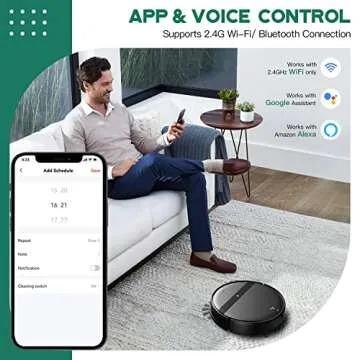 Kilgone Robot Vacuum and Mop Combo, Robotic Vacuum Cleaner with WiFi/App/Alexa, Tangle-Free Suction,...