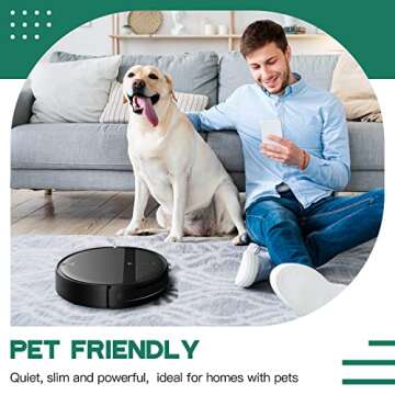 Kilgone Robot Vacuum and Mop Combo, Robotic Vacuum Cleaner with WiFi/App/Alexa, Tangle-Free Suction, Automatic Recharge, Slim, Quiet, Robot Vacuum Cleaner for Pet Hair/Carpet/Hard Floor