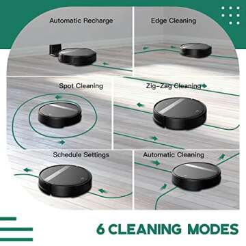 Kilgone Robot Vacuum and Mop Combo, Robotic Vacuum Cleaner with WiFi/App/Alexa, Tangle-Free Suction, Automatic Recharge, Slim, Quiet, Robot Vacuum Cleaner for Pet Hair/Carpet/Hard Floor