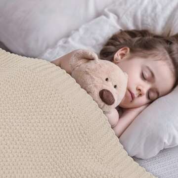 CozeCube Beige Throw Blanket - Soft Cozy Cable Knit for Couch, Bed, Sofa & Living Room - Lightweight, Warm & Decorative - Farmhouse & Christmas Knitted Throw - 50"x60"