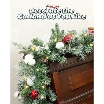 Beautiful OasisCraft Pre-lit Christmas Garland with LED Lights
