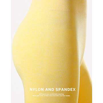 PINKSAVIOR Workout Sets for Women Two Piece Outfits Seamless High Waist Leggings Yoga Crop Tops Athletic Sports Gym Sets(P005L-Yellow