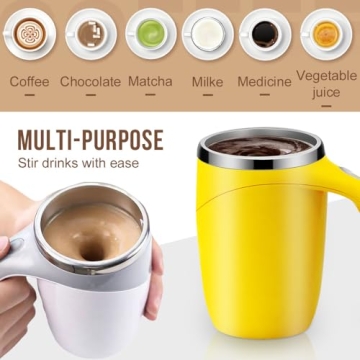 Rechargeable Self Stirring Coffee Mug - Fast Mixing