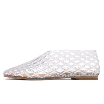 Stylish Molozoey Jelly Mesh Ballet Flats for Women - Elegant Closed Toe Sandals