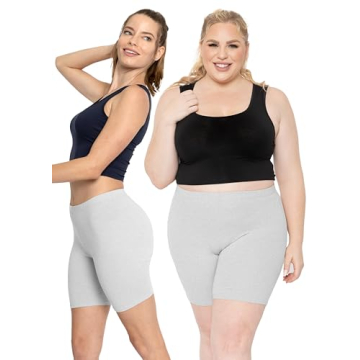 Stretch Is Comfort Women's Cotton Biker Shorts Large