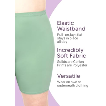 Stretch Is Comfort Women's Cotton Biker Shorts Large