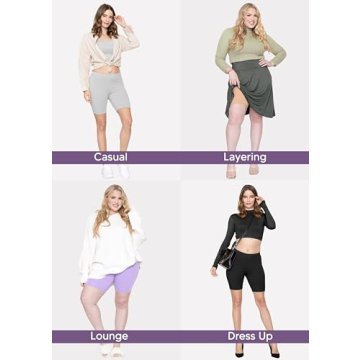 Stretch Is Comfort Women's Cotton Biker Shorts Large