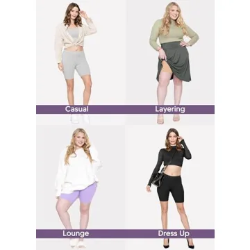 Stretch Is Comfort Women's Cotton Biker Shorts Large