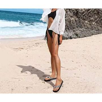 KuaiLu Flip Flops Women Arch Support Yoga Mat Comfortable Summer Beach Walking Thong Cushion Sandals...