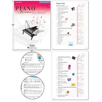 Piano Adventures Level 1 2nd Edition Bundle Set By Nancy Faber - Lesson, Theory, Performance, Techni...