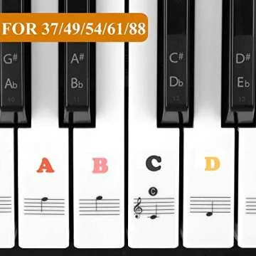 Piano Adventures Level 1 2nd Edition Bundle Set By Nancy Faber - Lesson, Theory, Performance, Technique & Artistry Books & Juliet Music Piano Keys 88/61/54/49 Full Set Removable Sticker