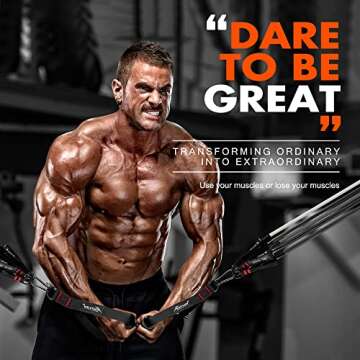 Resistance Bands Set, Exercise Bands with Handles, 250lbs Weight Workout Bands for Men, Fitness Band...