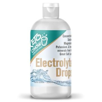 Keto Chow Electrolyte Hydration Drops - Unflavored, Sugar Free, 8.3 fl oz