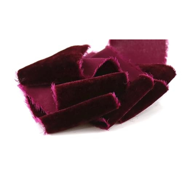MAYREEL Burgundy Velvet Ribbon for Weddings and Crafts