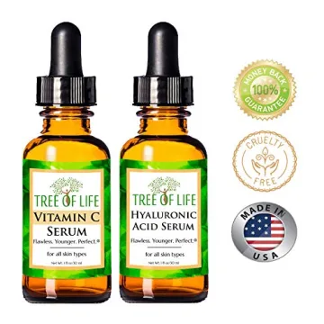 Tree of Life Skin Care Set with Vitamin C and Hyaluronic Acid