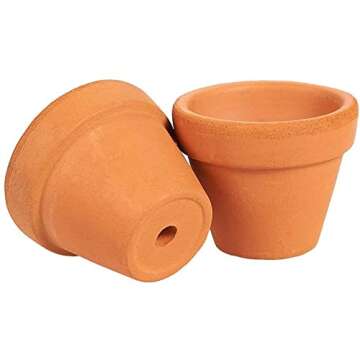 Juvale 10-Pack Mini Terracotta Pots with Drainage Holes