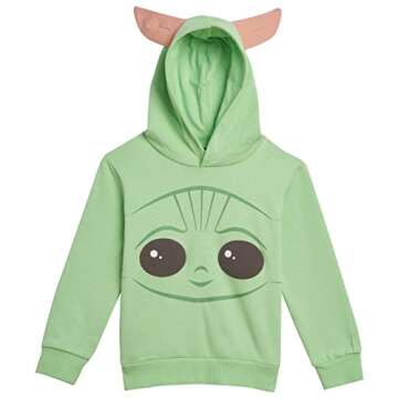 STAR WARS The Mandalorian The Child Toddler Boys Cosplay Hoodie Green 5T