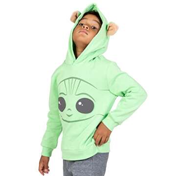 STAR WARS The Mandalorian The Child Toddler Boys Cosplay Hoodie Green 5T