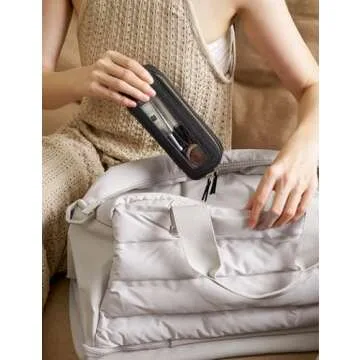 Popvibe Makeup Brush Travel Case Slim Makeup Bag for Women Clear Cosmetic Bag Cute Makeup Case Black Toiletry Bag for Traveling Transparent Car Makeup Bag Aesthetic Makeup Brush Bag