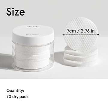 ONE THING Multi Big Pads 70 PCS | DIY Dry Toner Pads, Large Size Exfoliating Soft Lightweight Cotton Face Rounds | Daily Travel Size Refill No Lint Double Sided | Korean Skin Care