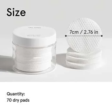 ONE THING Multi Big Pads 70 PCS | DIY Dry Toner Pads, Large Size Exfoliating Soft Lightweight Cotton Face Rounds | Daily Travel Size Refill No Lint Double Sided | Korean Skin Care