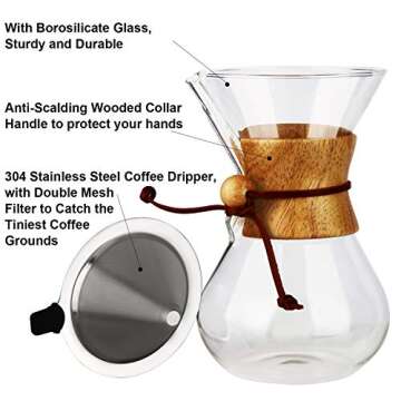 OAMCEG Pour Over Coffee Maker for Richer Flavor