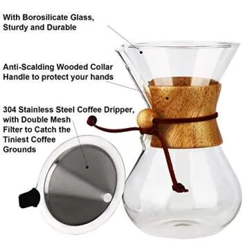OAMCEG Pour Over Coffee Maker for Richer Flavor