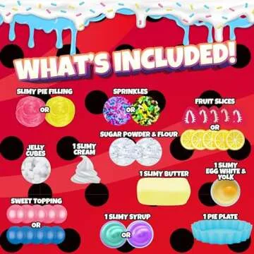 Miraculous Ladybug Sprinkles n' Slimy Kit - DIY Jelly Pie Slime with Pie Plate, Slime, Fruit Slices, Toppings - Fun and Creative Craft Kit, Role Play Toys for Kids - Safe & Non-Toxic Ingredients