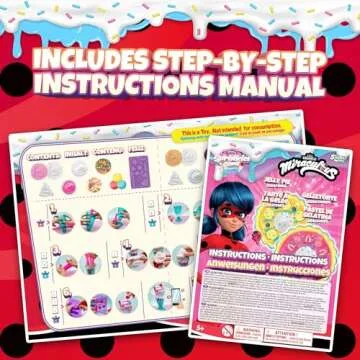 Miraculous Ladybug Sprinkles n' Slimy Kit - DIY Jelly Pie Slime with Pie Plate, Slime, Fruit Slices, Toppings - Fun and Creative Craft Kit, Role Play Toys for Kids - Safe & Non-Toxic Ingredients