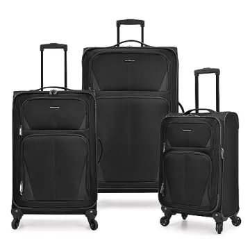U.S. Traveler Aviron Bay Expandable Softside Spinner Wheels Luggage Set