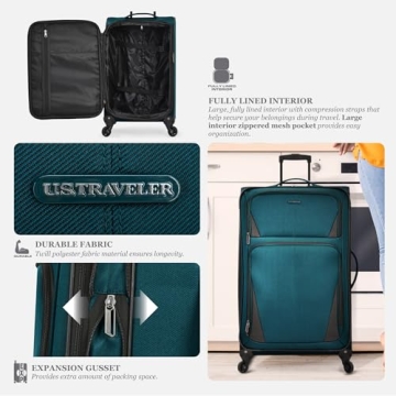 U.S. Traveler Aviron Bay Softside Spinner Luggage Set