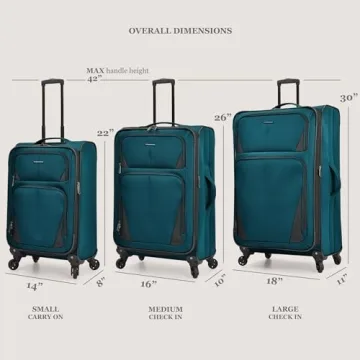 U.S. Traveler Aviron Bay Softside Spinner Luggage Set