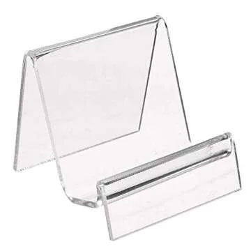 5 Pack Clear Acrylic Wallet Display Stands for Wallets and Cards