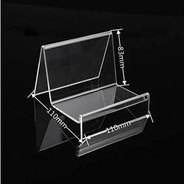 5 Pack Clear Acrylic Wallet Display Stands for Wallets and Cards