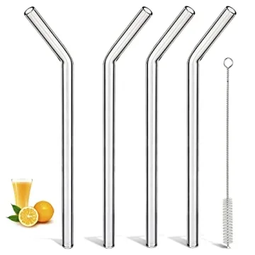 Reusable Glass Straws - Shatter Resistant & Eco-Friendly
