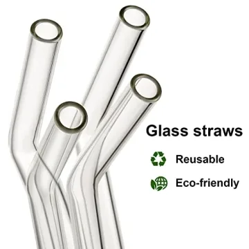 Reusable Glass Straws - Shatter Resistant Eco-Friendly Straws