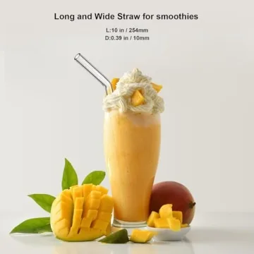 Reusable Glass Straws - Shatter Resistant Eco-Friendly Straws