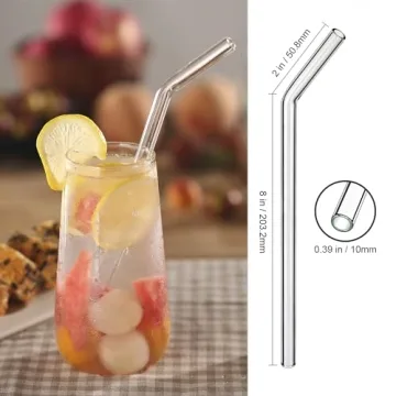 Reusable Glass Straws - Shatter Resistant Eco-Friendly Straws