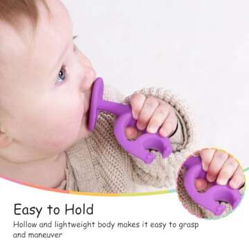 Mombella Baby Teething Toys for Babies 3 6 12 Months with Attachment to Clip on, Soft Silicone Teeth...