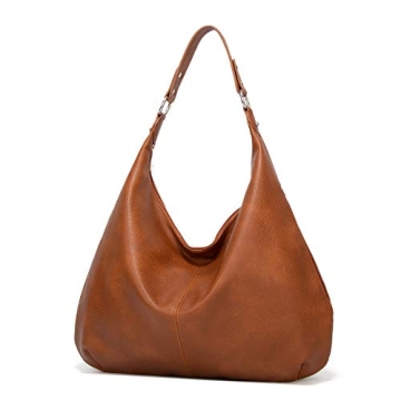 Ashioup Hobo Bags for Women Soft PU Leather Shoulder Bag Vintage Slouchy Purse with Zipper