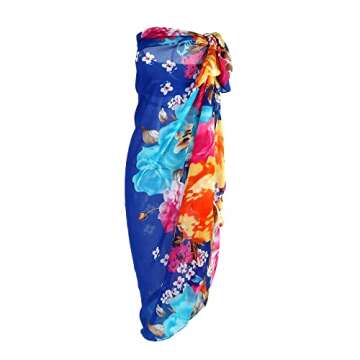 Ayliss Womens Swimwear Chiffon Printed Cover up Beach Sarong Pareo Bikini Swimsuit Wrap (#19 (57"*55...