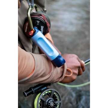 LifeStraw Peak Series – Solo Personal Water Filter for Hiking, Camping, Travel, Survival and Emergency preparedness. Removes Bacteria, parasites and microplastics.